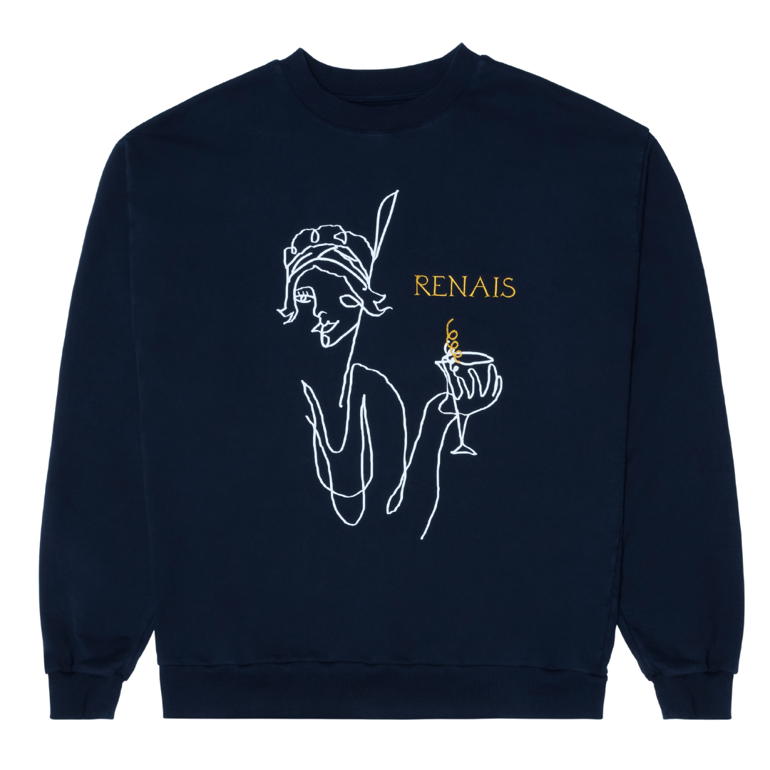 Renais x Del Toro Flapper Girl Martini Sweatshirt